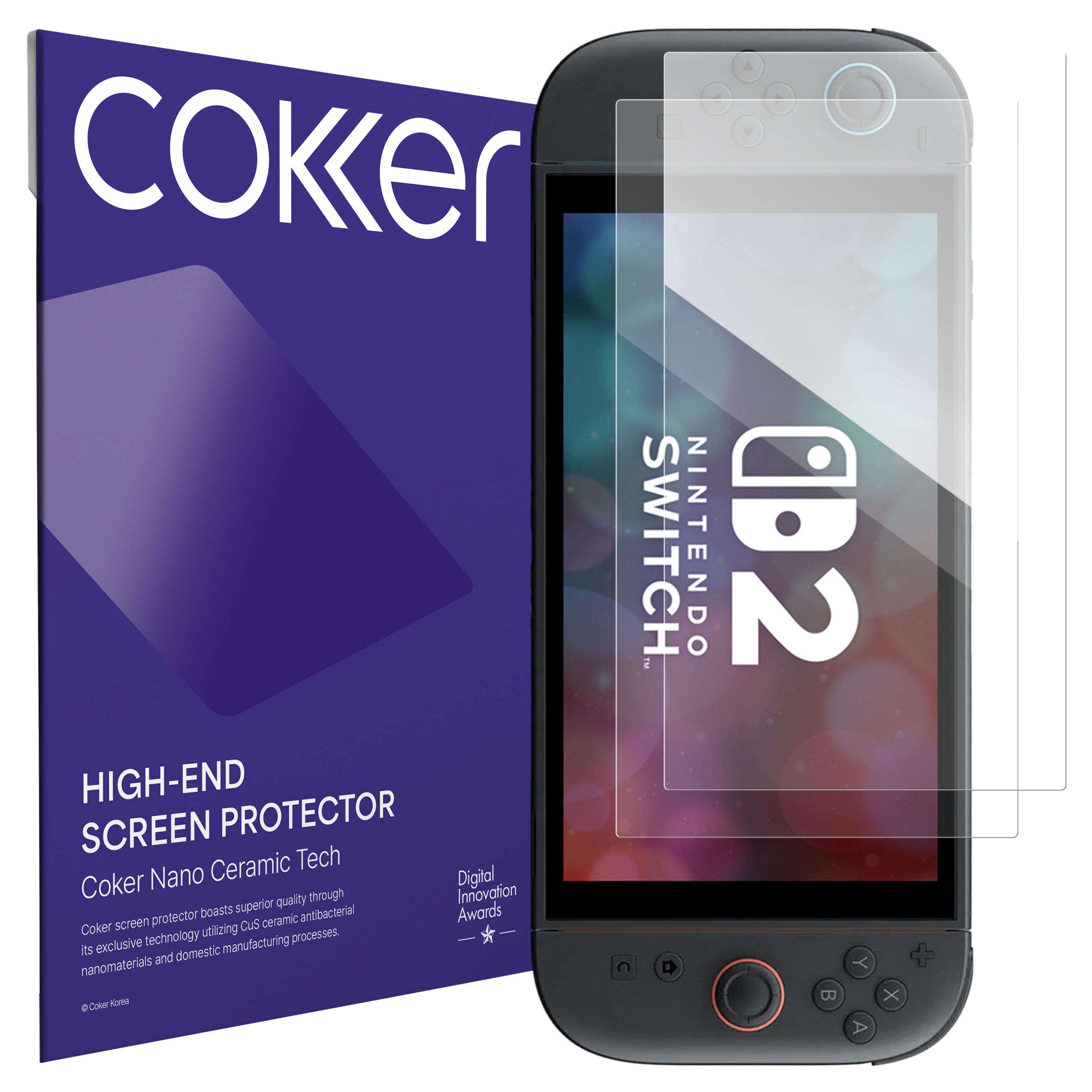 코커 닌텐도스위치2 항균 블루라이트차단 게이밍 강화필름 고화질 액정보호필름 2P 14,900원