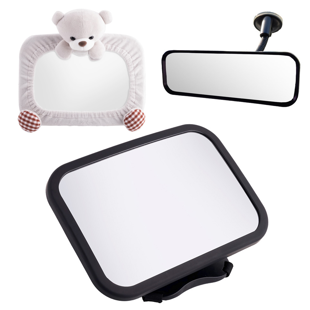 메리본 후방거울 + 곰돌이 커버 + 보조 룸미러, 블랙, 1세트 29,750원