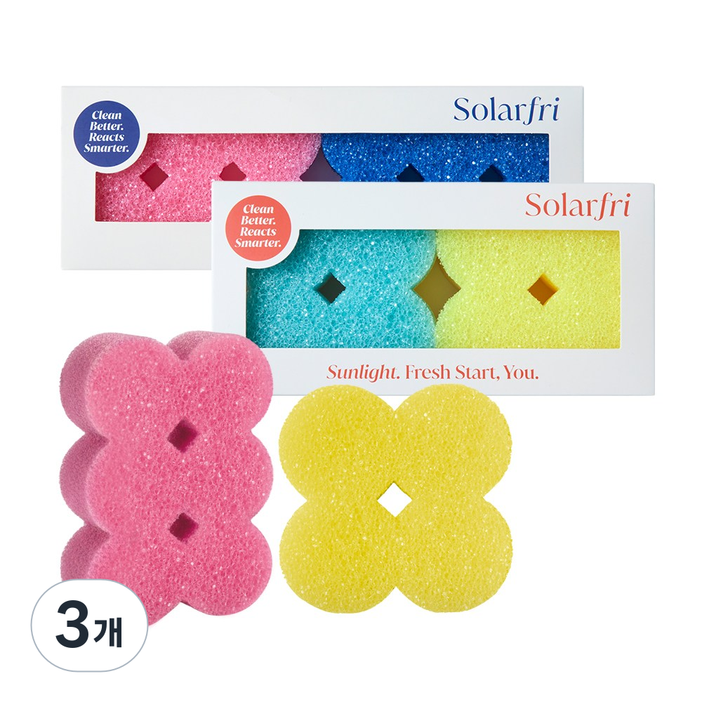 솔라르프리 클라우디 블룸 스크러버 다용도 주방 수세미, 3개, 4개입 45,600원