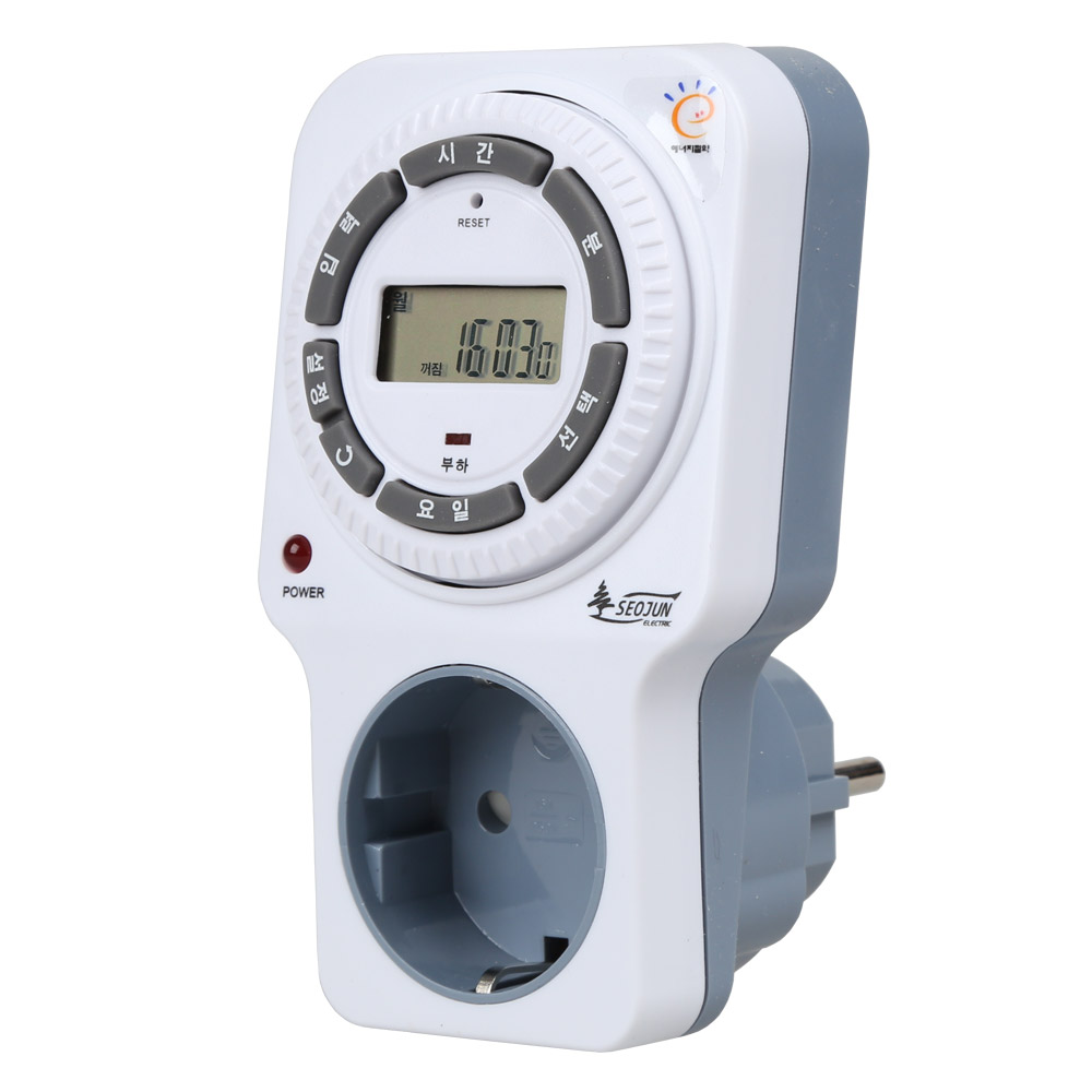 전기 일주일 타이머 콘센트 디지털 정전보상 직사각형 SJD-C16, 1개 20,970원