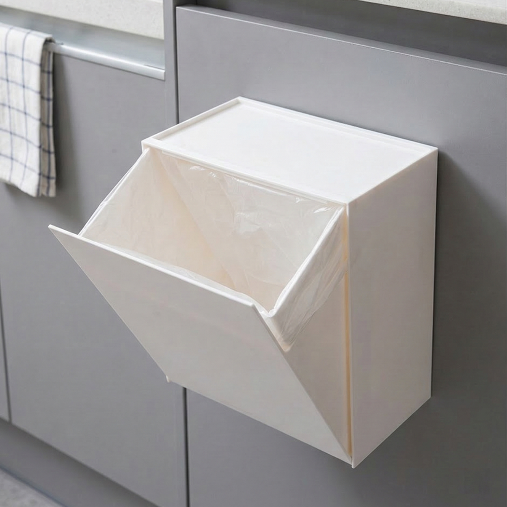 차차쿠바 무타공 공중부양 벽걸이 수납함 욕실 주방 휴지통 화장대 정리 수납, 1개, 화이트 16,750원