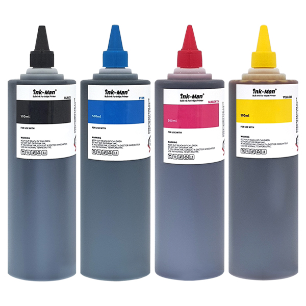 잉크맨 브라더 호환 BT 뾰족캡 잉크 리필용 500ml, BK/C/M/Y, 1세트 32,600원