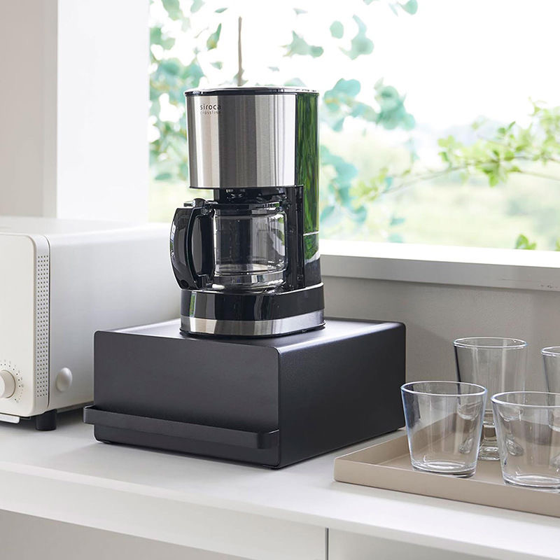 votgl 디귿철제수납장 슬림 디귿 수납장 주방 양념통 화장품 캡슐 영양제 정리함, 01블랙, 1개 25,300원