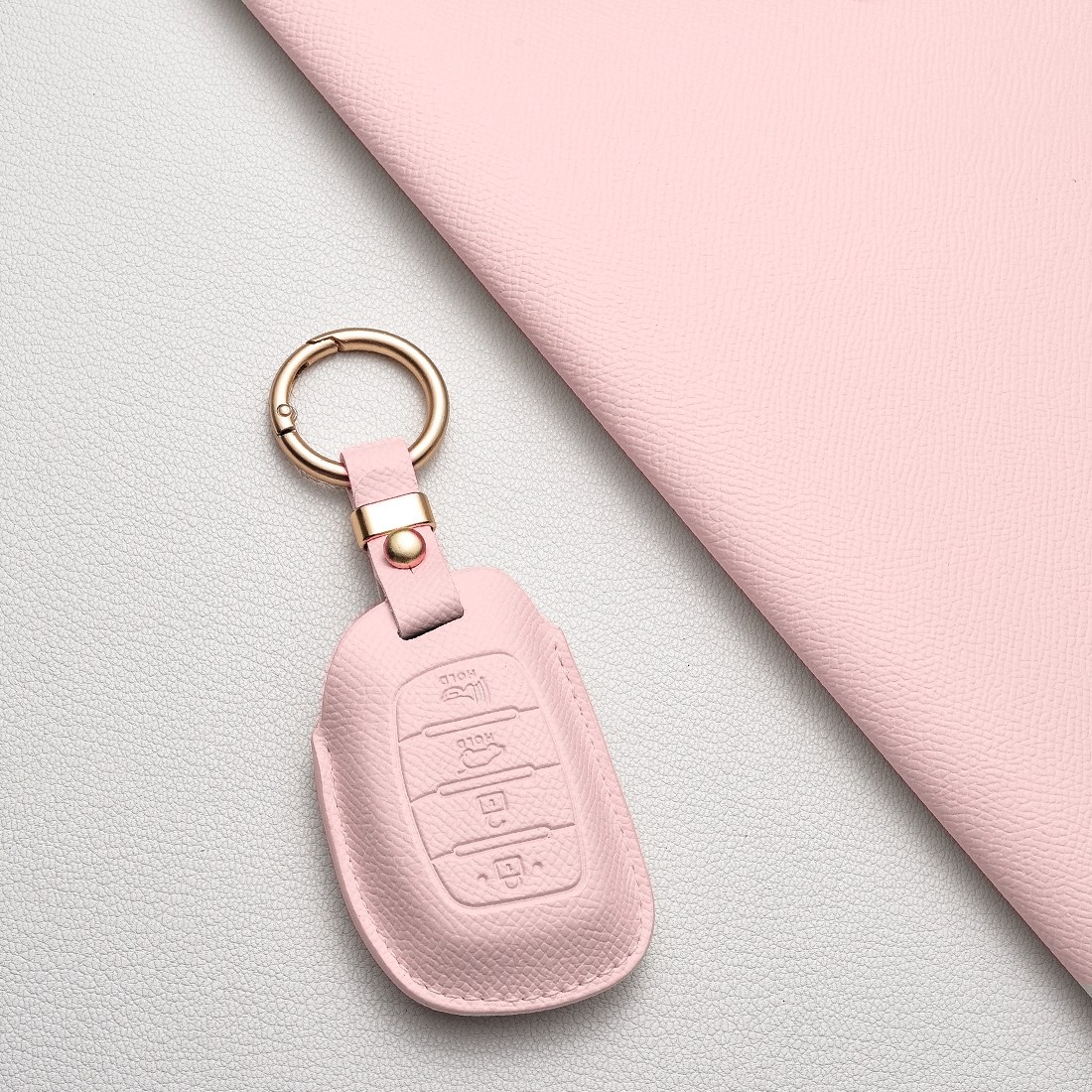 현대 현대 차량 전용 A4타입 신형 스마트키 가죽 케이스 더뉴 캐스퍼 쏘나타 아반떼, 투싼 아이오닉 호환, 현대/A4 타입, 피치핑크 15,900원