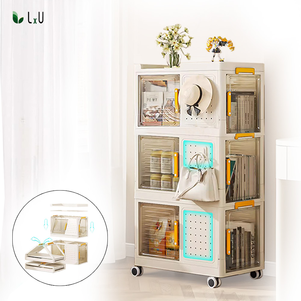 [LxU] 다용도 공간활용 이동식 대용량 캣비넷 폴딩박스 리빙박스 54,000원