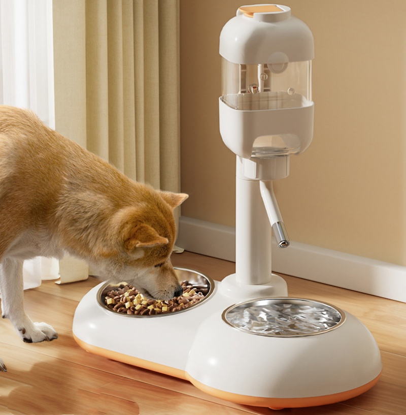 [CYLIFE] 3in1 스탠드형 대용량 애견급수기 급식기 고양이 강아지 스탠드형 물병식기 반려동물 물병식기 급수기 급식기 스테인레스 애견 밥그릇 물그릇 높이조절가능 애견물병식기, 화이트, 1개, 850ml 27,900원