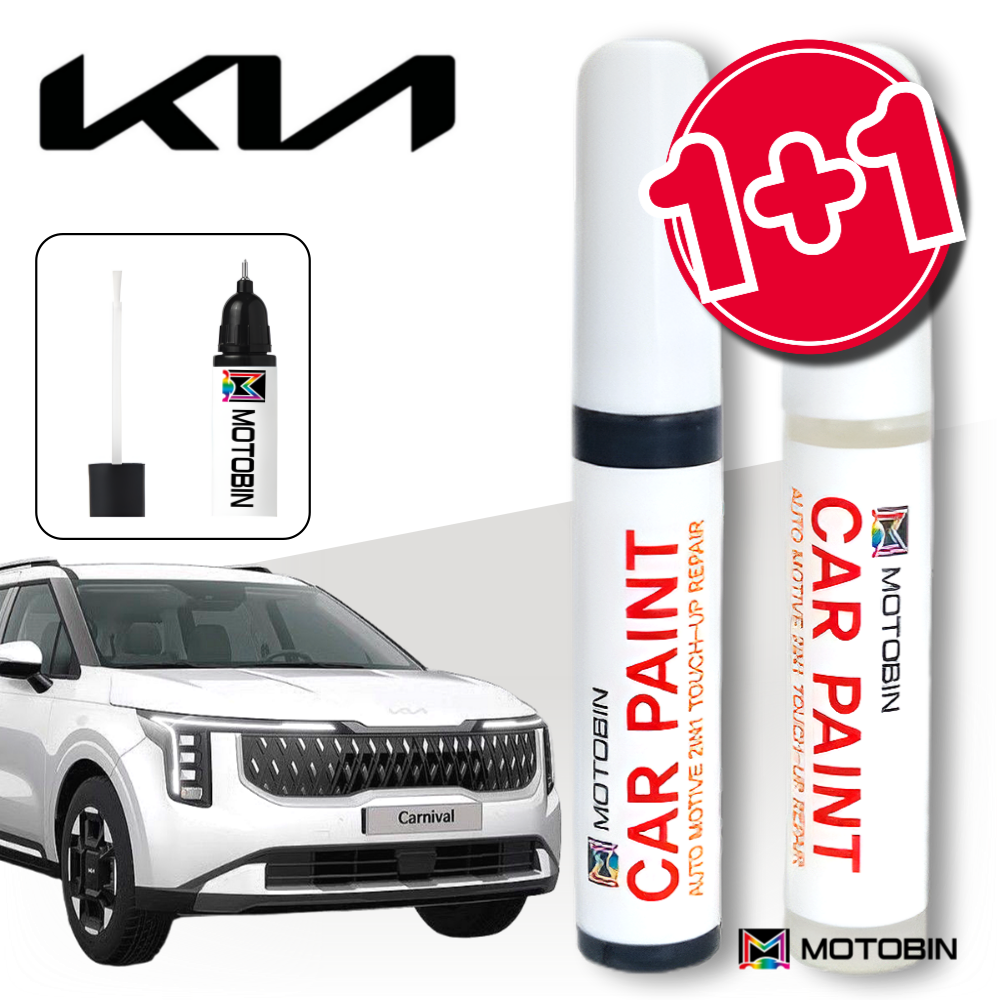 기아 카니발 더뉴카니발 KA4 올뉴카니발 4세대 페인트 도색 붓펜 자동차, 3D 브라이트실버 +투명, 1개 13,900원