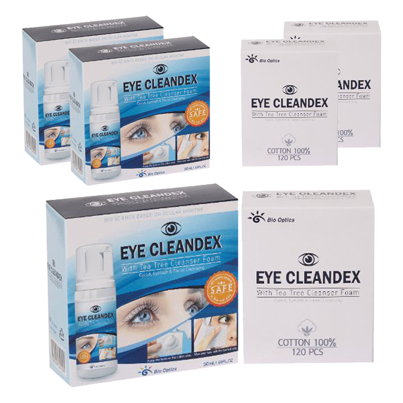 바이오옵틱스 아이클린덱스 단백질제거 눈꺼풀 세정제 + 솜 120p 60,000원
