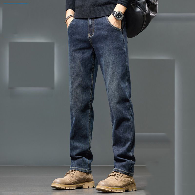 녕동 남성 스판 데님 와이드 팬츠 캐주얼 일자핏 통 청바지 루즈핏 데일리룩 48,500원