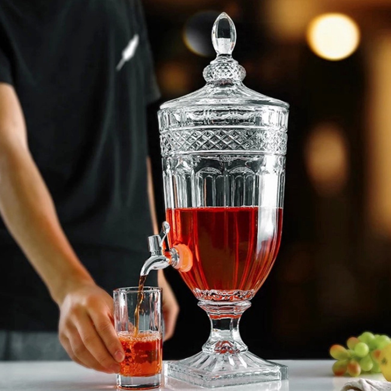 유리병 디스펜서 대형 버킷 물통 포트 카페 과일차 냉수 병 음료통 가정용 내열유리 냉장고 물병 30,800원