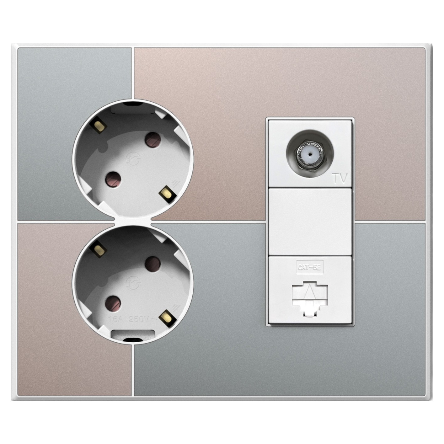 틸인스 갤러리 그린베이지 통합수구 2구 콘센트 + CATV 2방 + RJ45 1구 화이트 프레임, 1개 29,000원