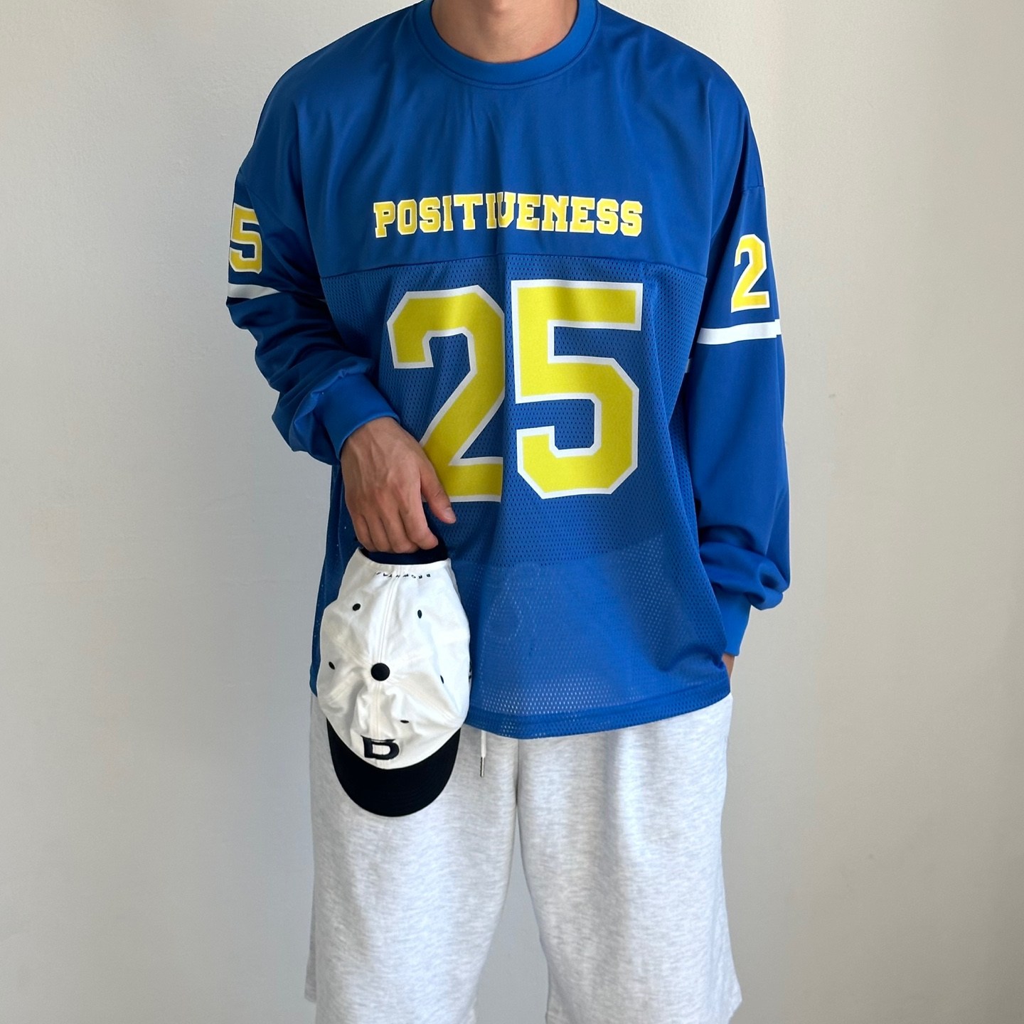 르위 블록코어 메쉬 오버핏 긴팔 유니폼 럭비 져지 티셔츠 30,900원