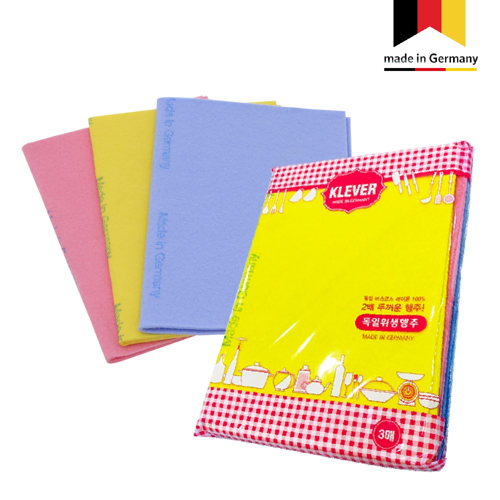 독일 직수입 비스코스 100% 업소용 두배로 두꺼운 부직포 행주 3P (옐로우+핑크+바이올렛) 5,800원