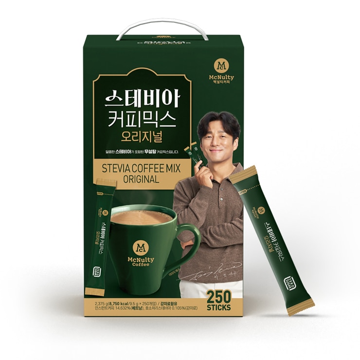 맥널티커피 스테비아 커피믹스, 1박스, 250개입, 9.5g 48,980원
