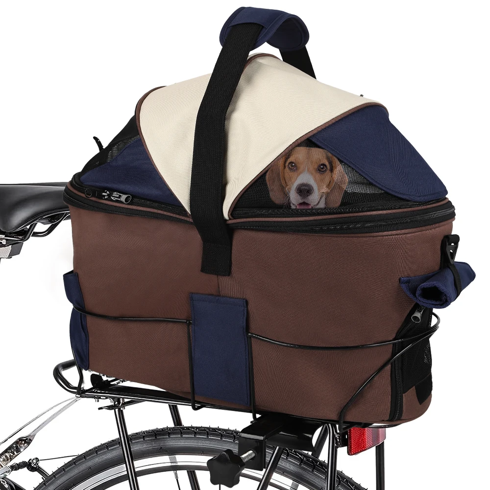강아지 자전거 바구니 캐리어 - 폴리에스터 섬유 애완동물 통근용 시트, 편안한 패딩, 설치가 쉬운 소형 가, 01 다크 카키 141,300원