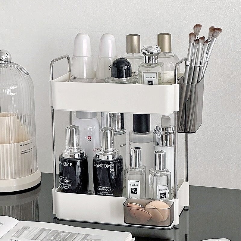 하니모니 2단 미니멀 모듈 화장대 화장품 수납 정리대, 화이트, 1개 11,900원