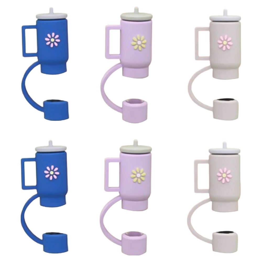 앞날창창 다회용 실리콘 빨대 마개 홀더 3종 세트 텀블러, 2세트 4,110원