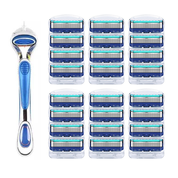 비브랜드 5중날 질레트 퓨전 프로글라이드 호환용 + 면도기, 1세트, 퓨전 호환용 23,500원