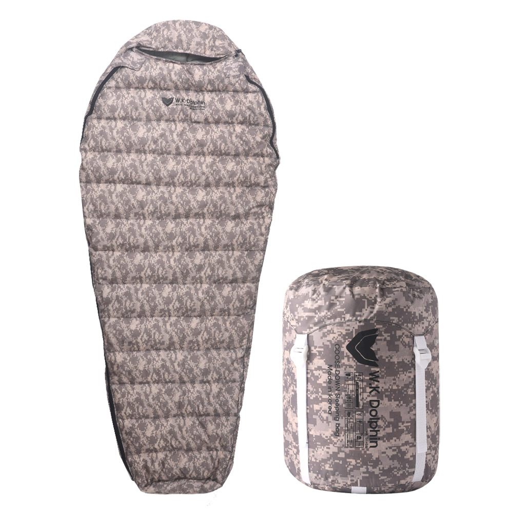 돌핀 헤비다운 거위털 침낭, 1개, 화이트카모 100,000원