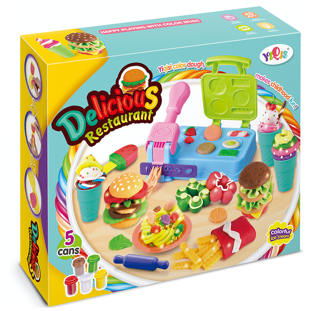 딜리셔스 햄버거 패스트푸드 도우 유아용 칼라클레이 세트, 혼합색상, 2kg, 1개 9,900원