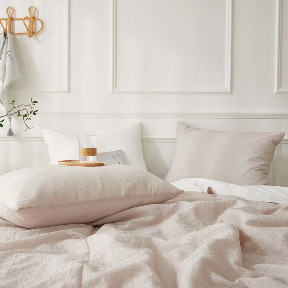 시원한 린넨 듀라론 아이스쿨 냉감 이불 + 베개커버 세트 51,780원