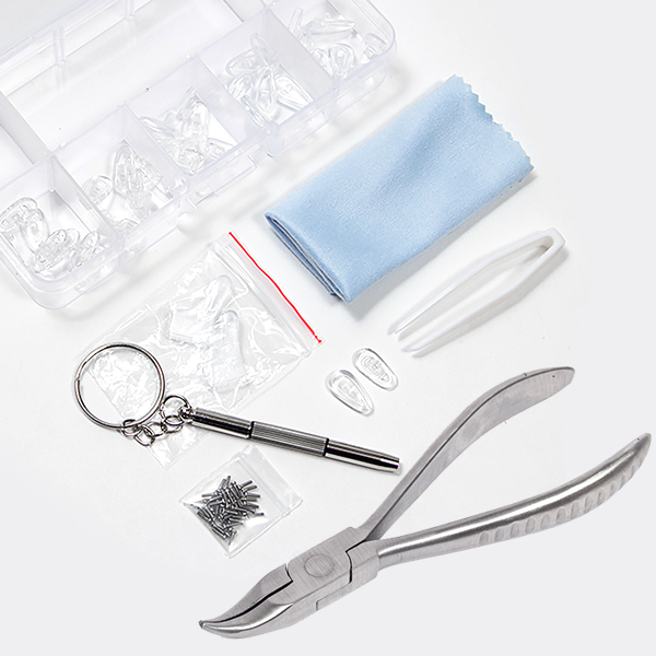 ZIO-BIZ 실리콘 안경 코받침 수리키트 + 안경 피팅 수리 집게 커브형 / 안경코받침 안경코패드 안경나사 안경수리 안경피팅 안경고정 선글라스피팅 흘러내림방지 18,500원