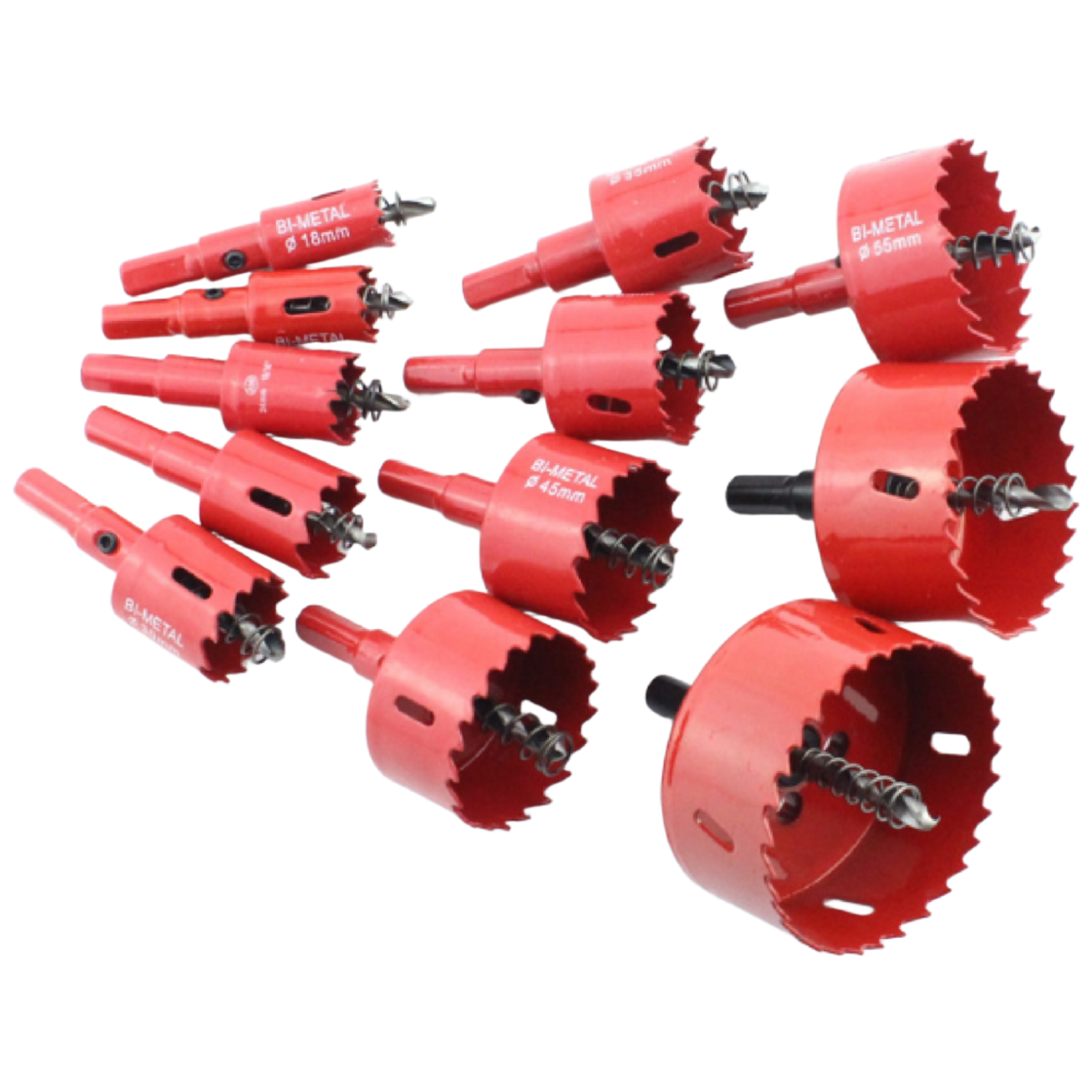 바이메탈 목공 홀쏘 18mm~75mm 12pcs 개별아바포함 세트 고강도 전문가용 목재 합판 철판 플라스틱 석고 홀소 홀커터 홀카타 홀캇타 원형구멍 원형커터 원형컷팅 M42, 1세트 31,900원