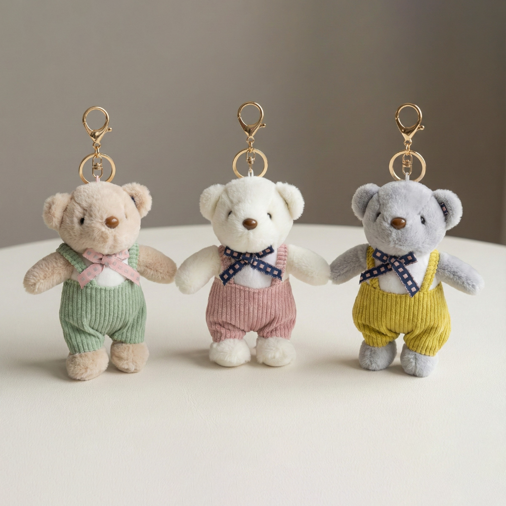 금홍팬시 곰돌이 인형키링, 민트, 핑크, 머스타드, 3개, 150mm 17,000원