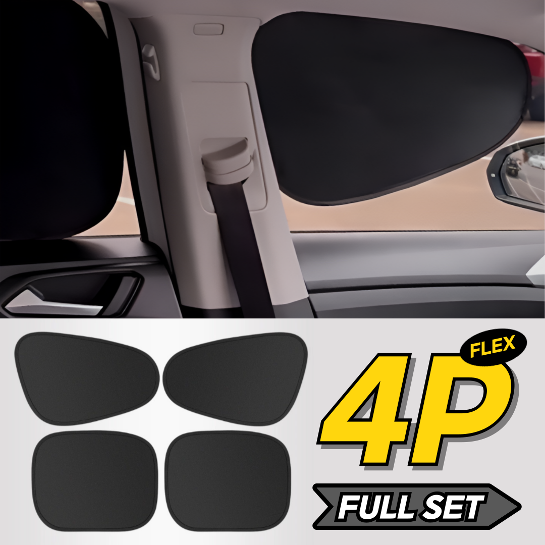 선쉐이드 자외선 완벽차단 햇빛가리개 전좌석 올인원 4P, 4개, 블랙, 현재가 9,000원