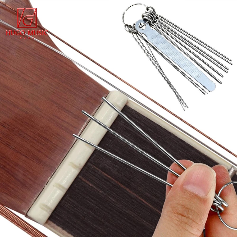 위고뮤직 기타 너트 파일 세트 새들 12개 통기타 일렉 베이스 전용 수리공구, 1개 5,000원