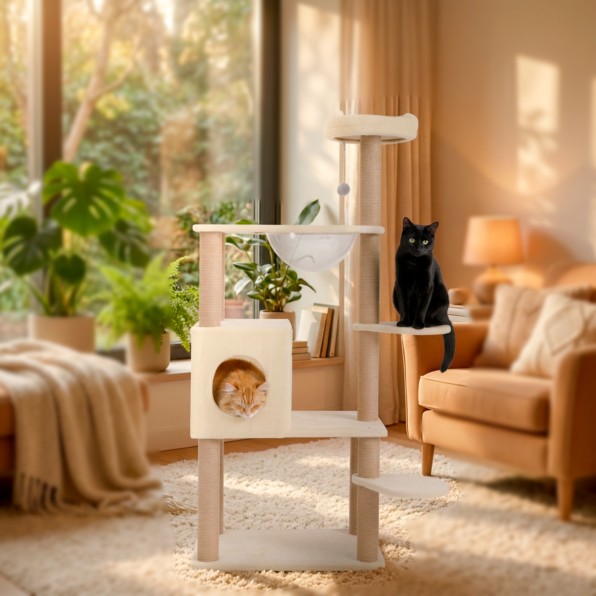 MILA&LOUIS 프리미엄 대형 고양이 직조 캣타워 대형 패브릭 캣타워 고양이가 많은 데 어울리는 캣타워, 1개, RB-001 68,000원