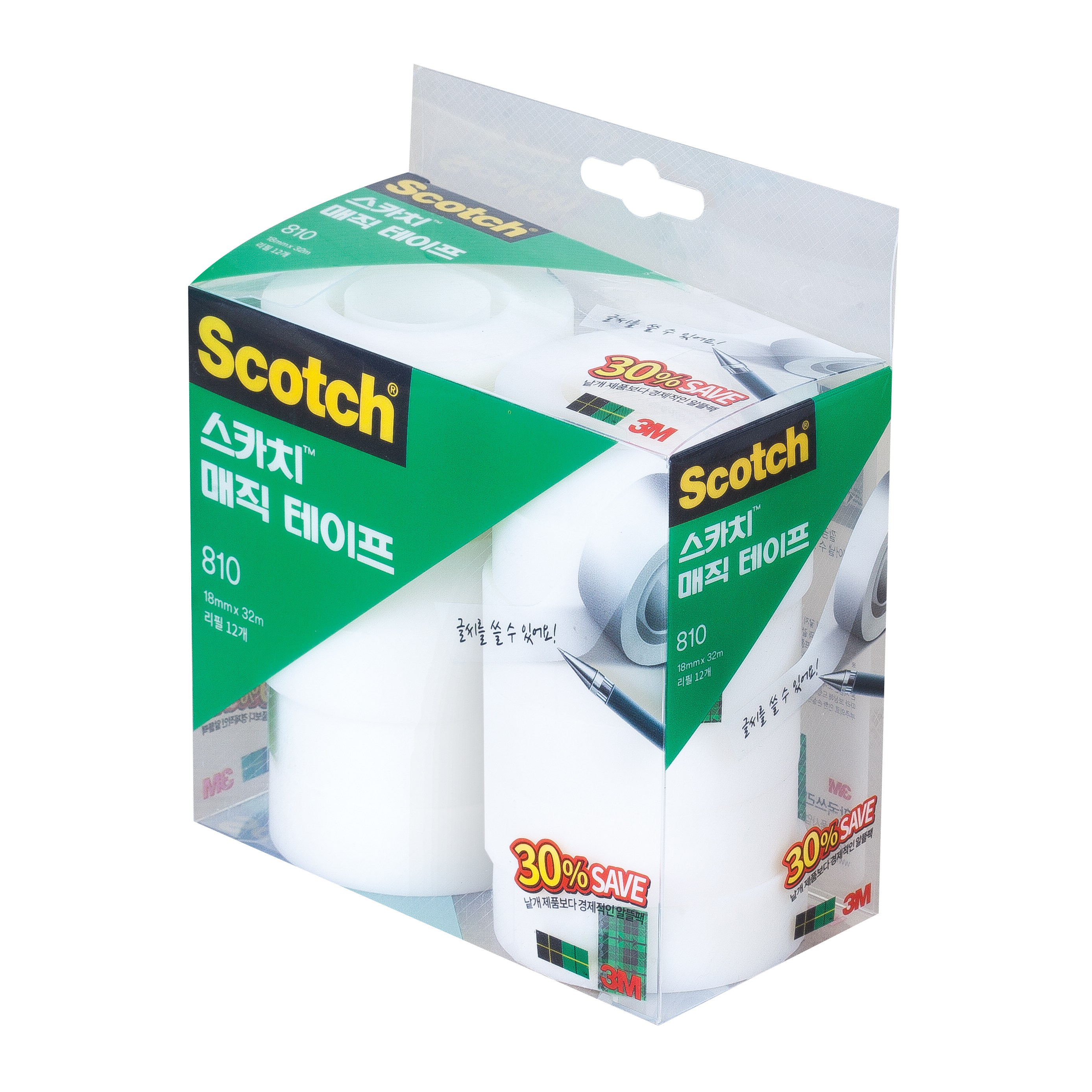 스카치 매직 테이프 세이빙팩 18mm 810R-12 22,010원