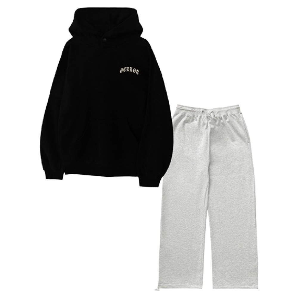 오실롯주니어 아치고딕 후드티 D28 + 일자 스웻 팬츠 A2 세트 59,430원