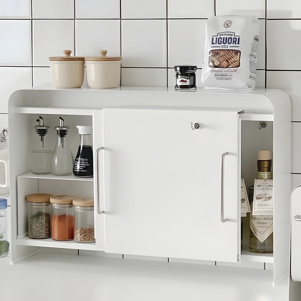 CK리빙 철제 슬라이드 수납함 조미료 영양제 수납장, 1개, 화이트 63,810원