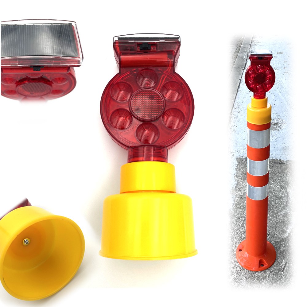 LED 규제봉용 쏠라 경고등(82mm SM614-1) / 태양광 자동 충전 태양열 깜빡이 탄력봉, 1개 7,490원