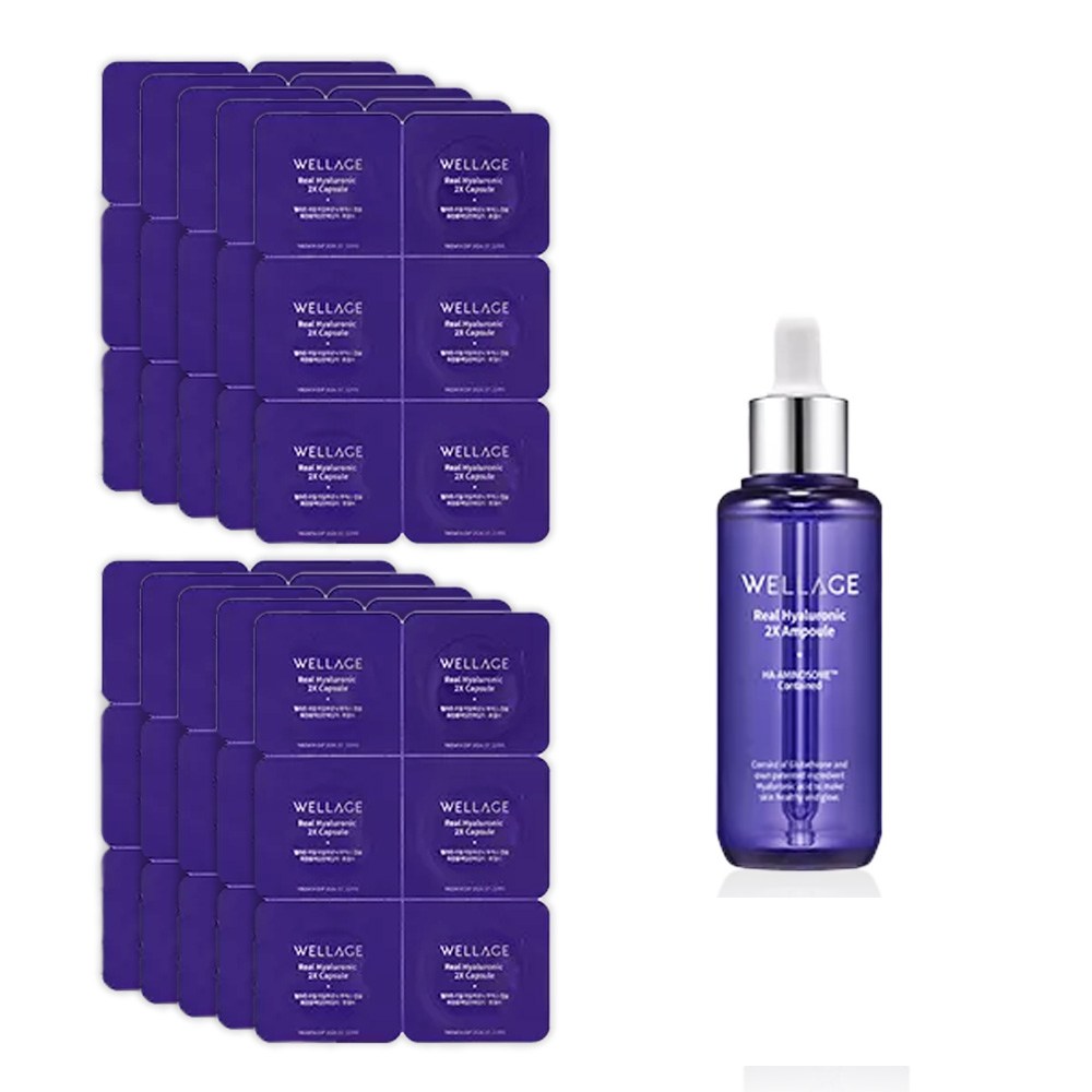 웰라쥬 캡슐 시즌3 리얼 히알루로닉 2X 2박스 (60회분) + 앰플 70ml 67,900원