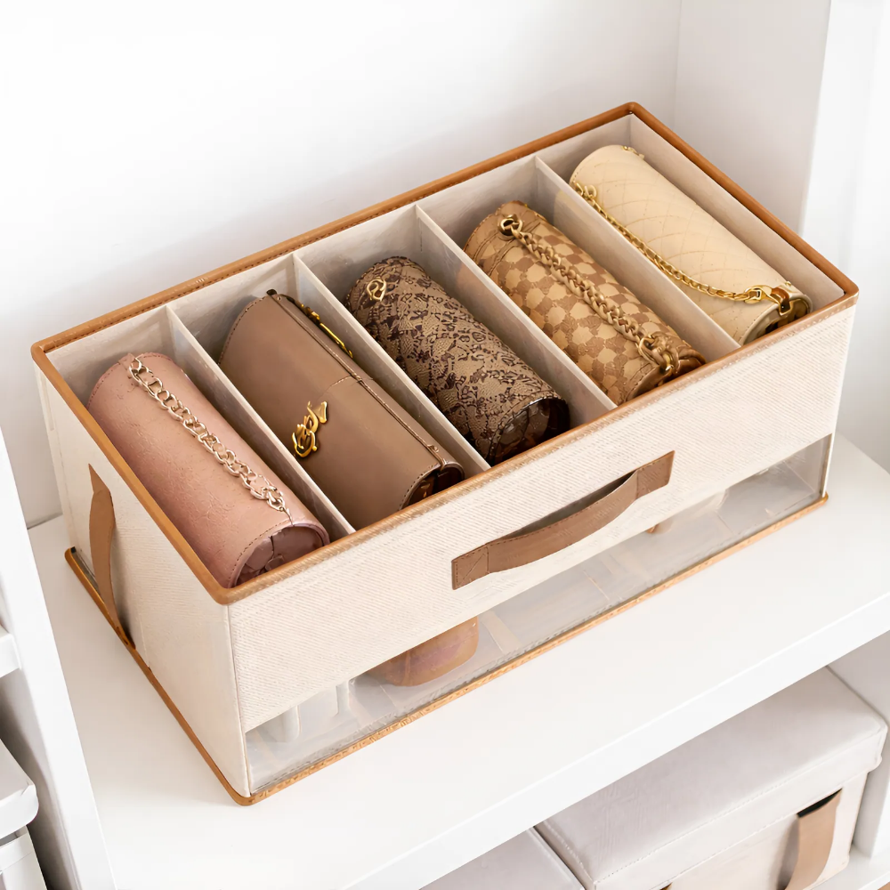 인즈홈 가구 공간절약 수납가능한 칸막이 가방정리함, 1개, 베이지 14,100원