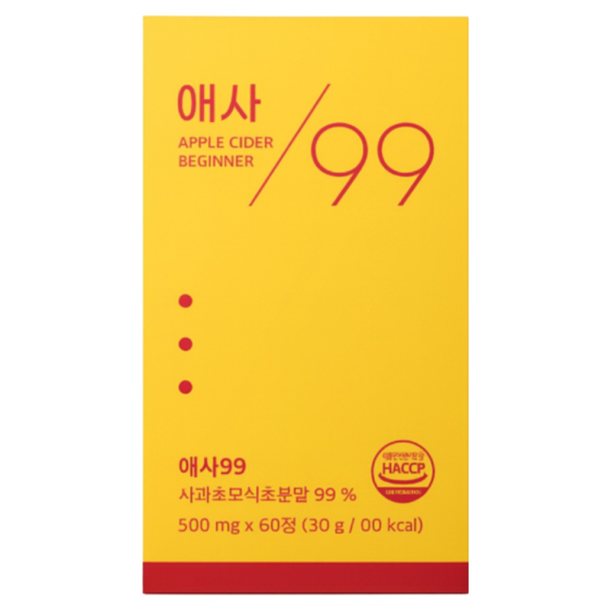 [런칭특가] 국내유일 99% 애사비 애사비정 사과초모식초 애플 사이다 비니거, 1박스, 60정 9,680원