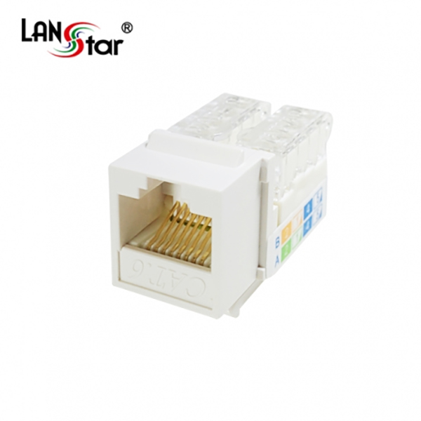 LANstar CAT.6 UTP Tooless 키스톤잭/LS-KT-6U4N/기가비트 1Gbps/툴없이 제작 가능/568A(크로스)/568B(다이렉트)배열 모두가능/벽면 플레이트와 3,200원