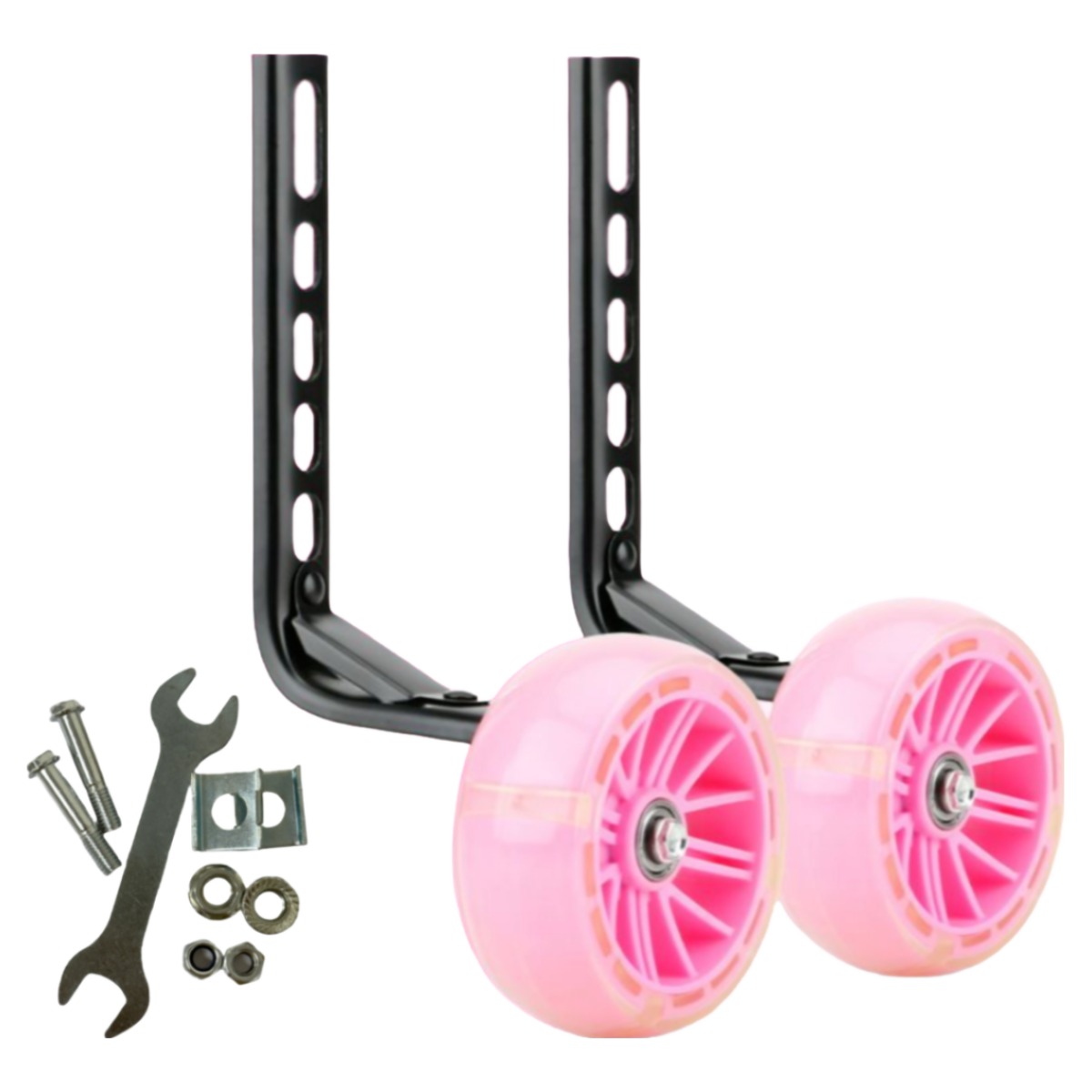 안전키드 광폭 무소음 어린이 자전거 보조바퀴 12인치~20인치 호환, 1세트, 4cm, 핑크 19,800원