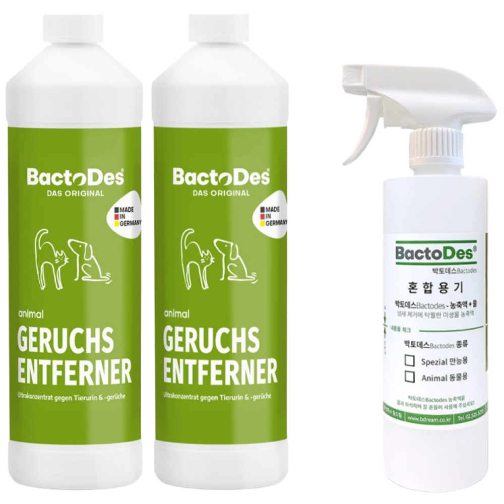 독일산 박토데스 강아지 고양이 반려동물 EM 탈취제 냄새제거 미생물 농축액 1L 2개, 1L, 2개 49,000원