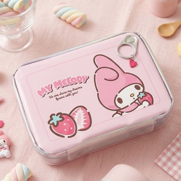 마이멜로디 핑크 딸기캔 입체 투명 사각 파우치 화장품 파우치 14,800원