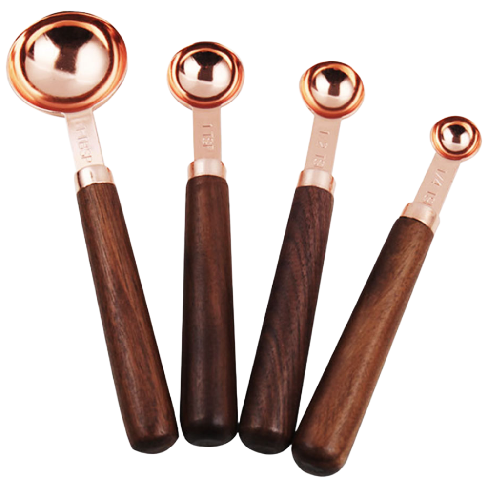 카페클럽 우드 스텐 커피 계량 컵 스푼 4개세트 19,800원