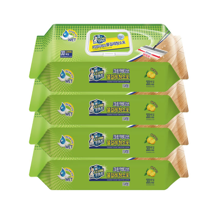 크린액티브 대형 평량 70g 물걸레 청소포(30매) 4팩 15,900원