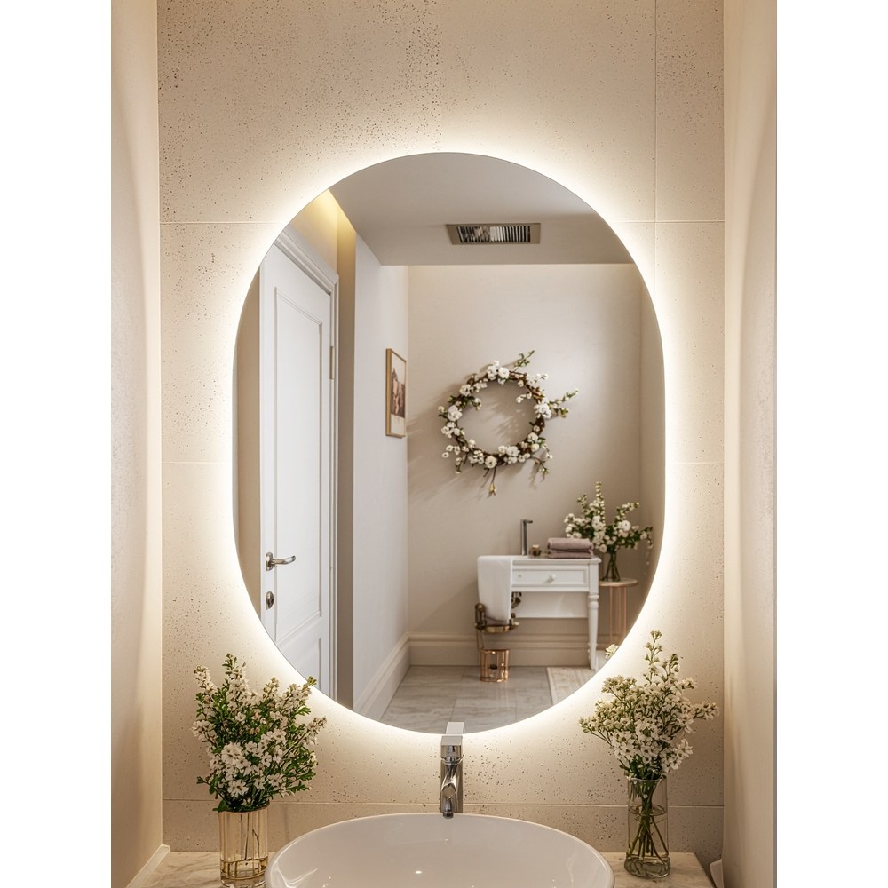 3색 LED 간접조명 욕실 화장대 미용실 거울 양타원형 115,000원