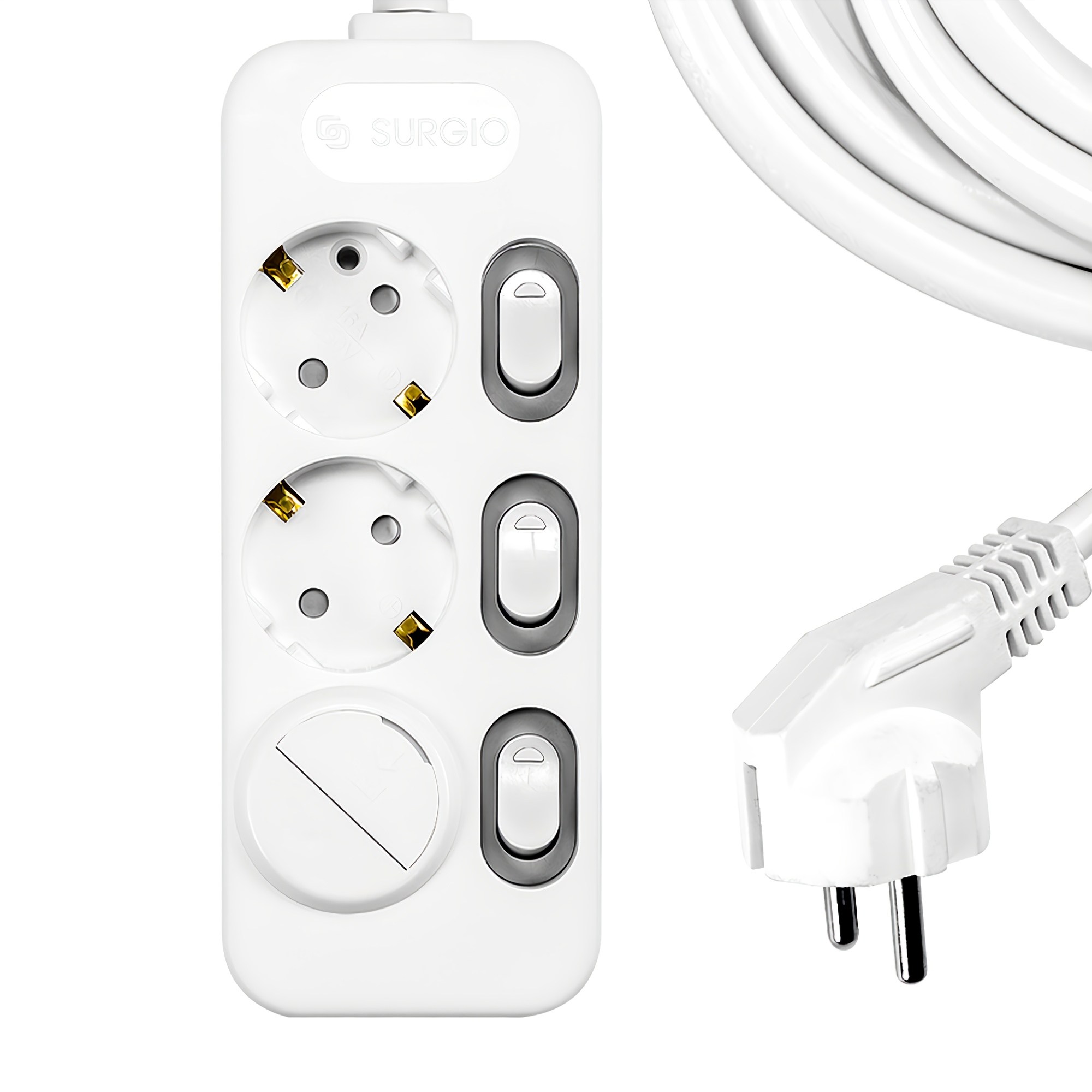 써지오 개별 멀티탭 3구 DH-2039-RT + 안전커버 랜덤발송 1p, 5m, 혼합색상, 1세트 14,400원