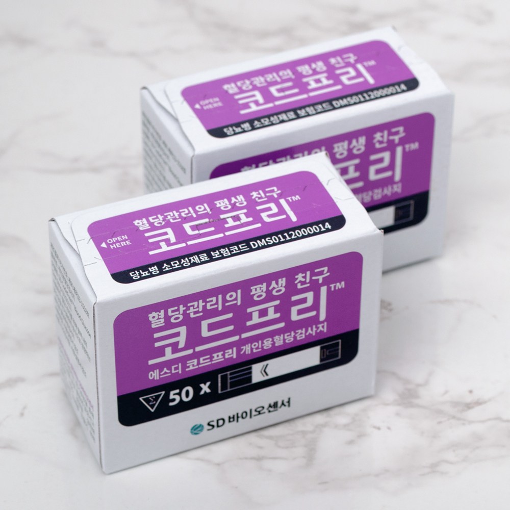 코드프리 혈당시험지 100매+채혈침100개+알콜솜100매, 1개 26,000원