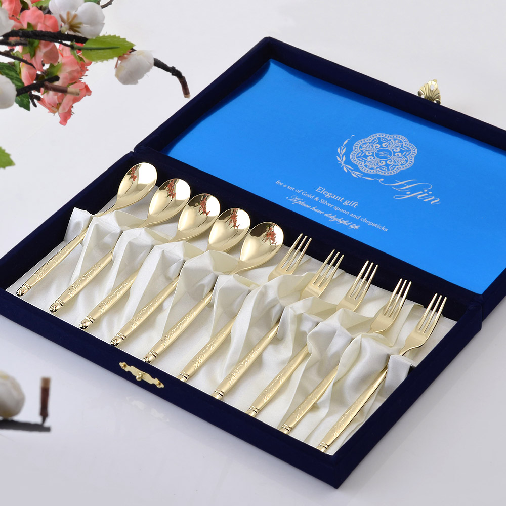 현진 VIP단아매화 티타늄 티스푼포크 10P세트 / 칠순선물 장기근속 기념포상 동료 응원선물 상견례답례품 장인어른선물 외국인 고급선물 돌기념품 결혼25주년 신혼집들이 정년퇴임선물 35,000원