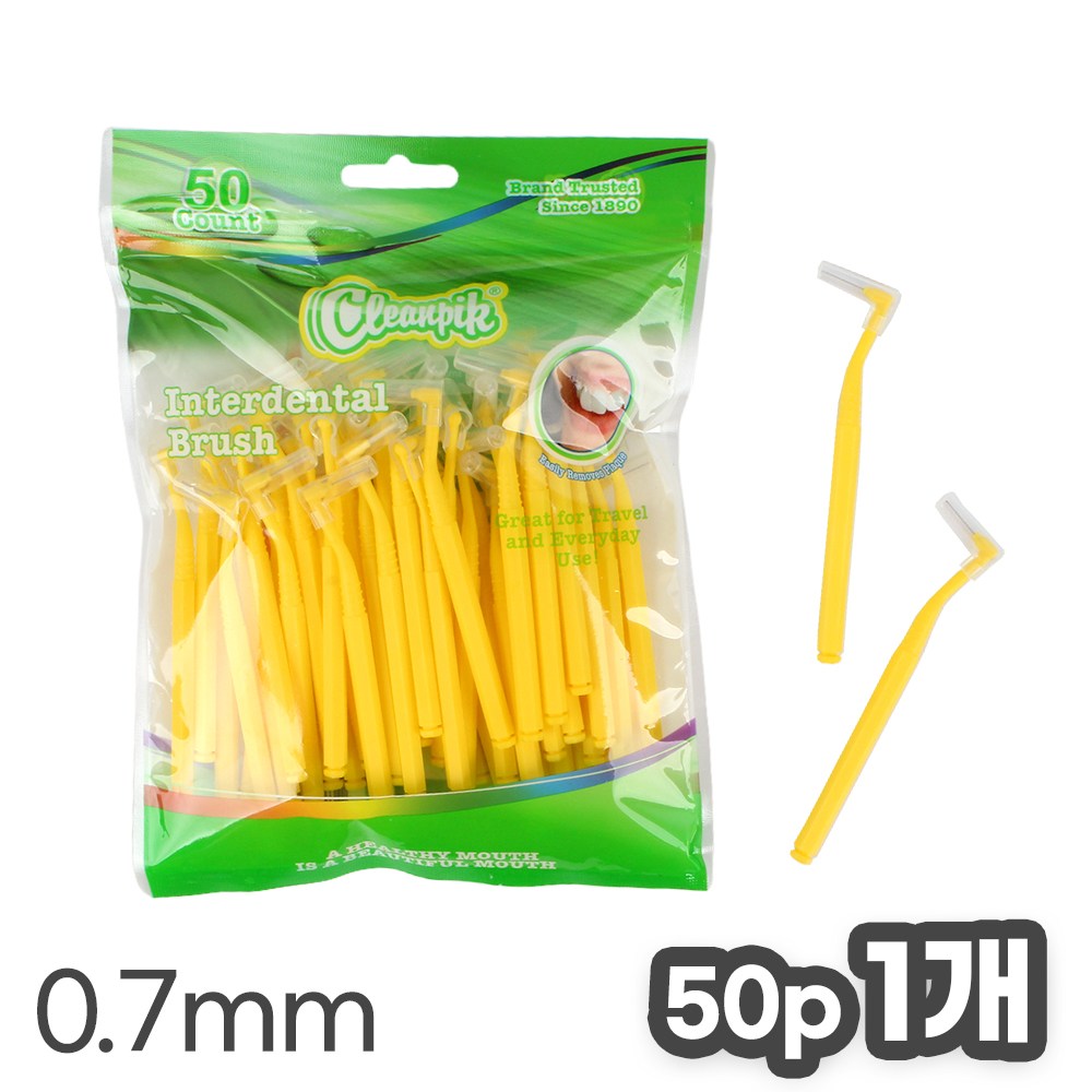 클린픽 치간 브러쉬 L형 옐로우 SSS 7,900원