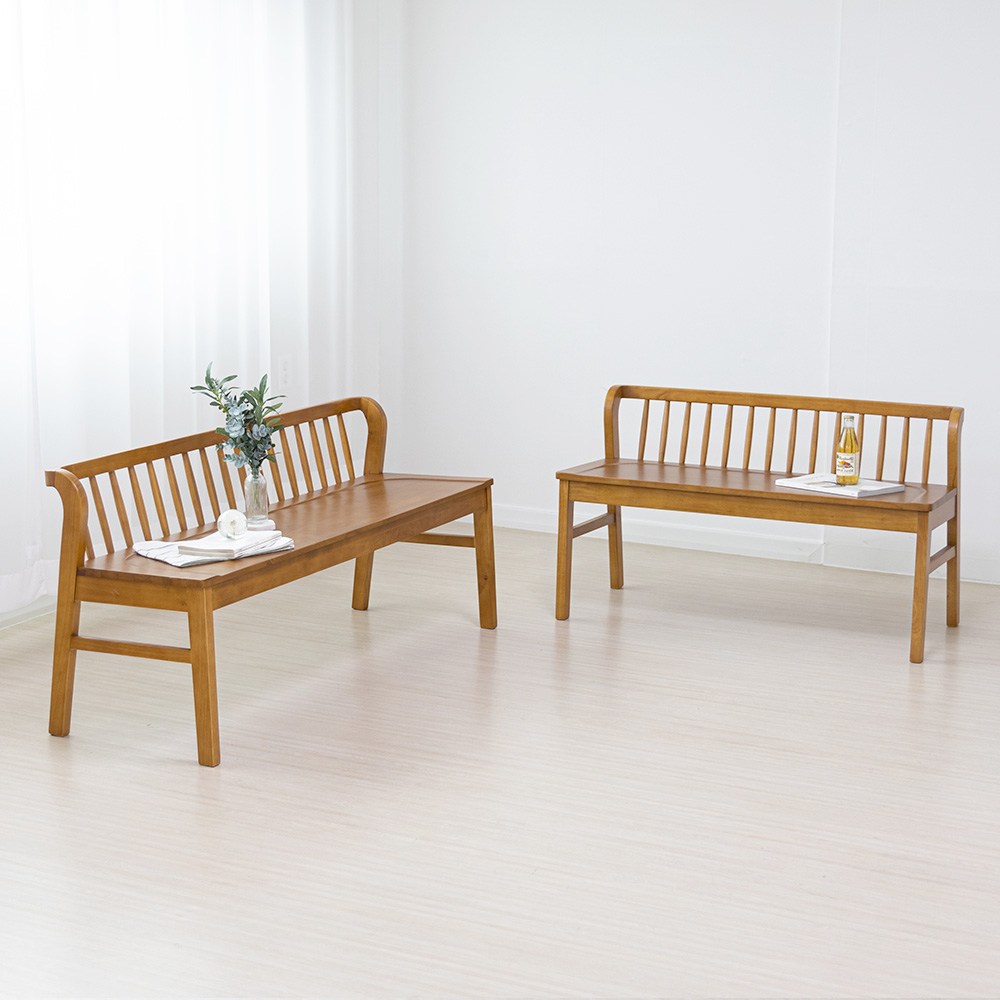 라로퍼니처 그라나다 고무나무 원목 3인용 벤치 식탁 의자 3인 밴치, 원목벤치 122,000원